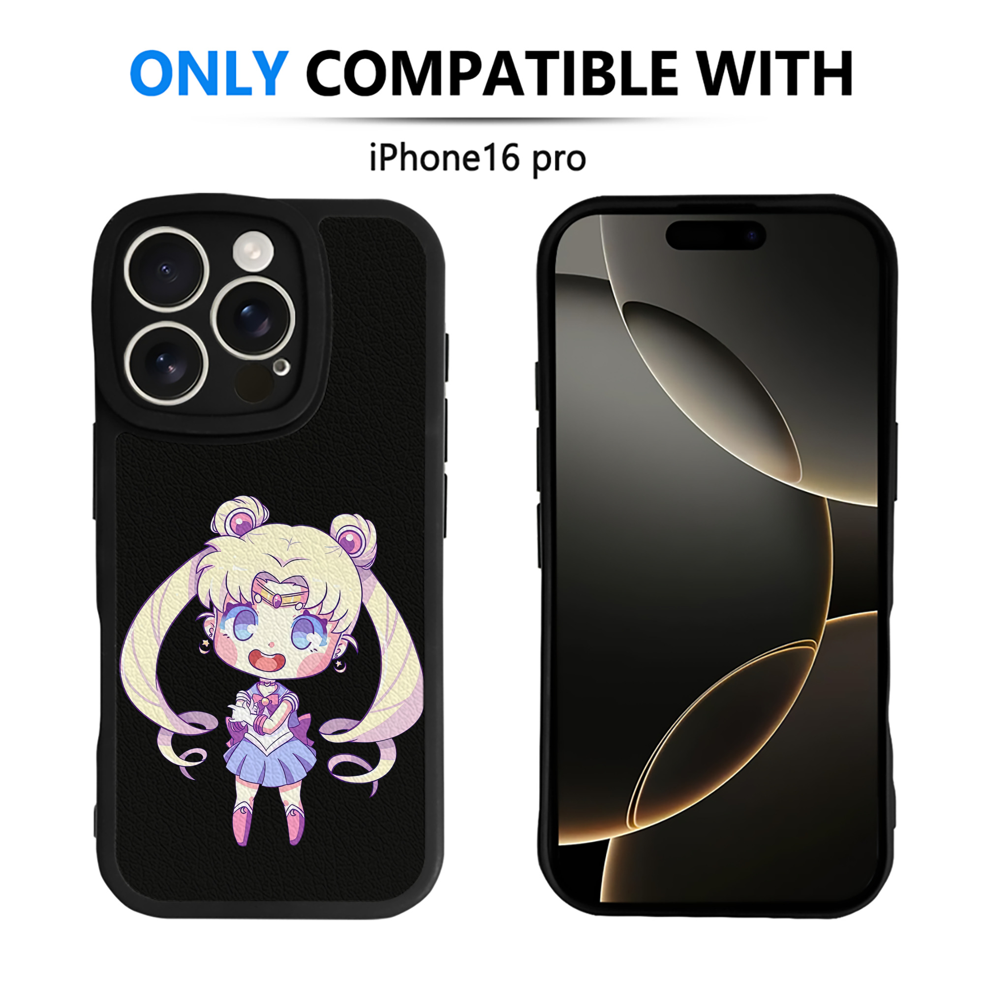 （画像用） 美少女戦士セーラームーン 月野 うさぎ つきの うさぎ Sailor Moon Tsukino Usagi 【iPhone 16シリーズ対応】シリコンスマホケース（レザー調） 材質：シリコン